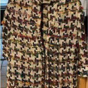 Vintage Multicolor Tweed Coat